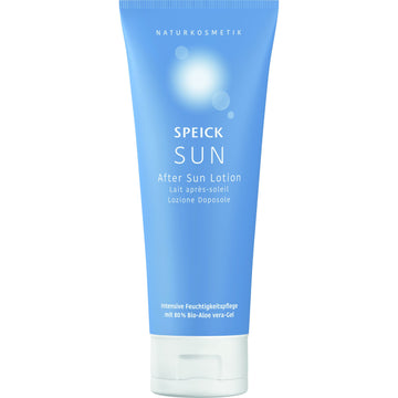 Blue tube of after-sun lotion.