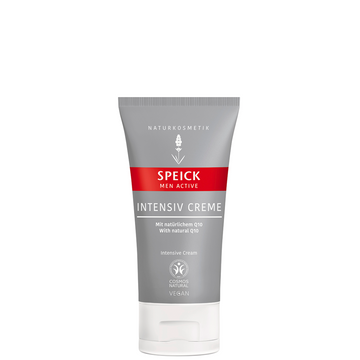 Gray tube of men’s intensive cream.