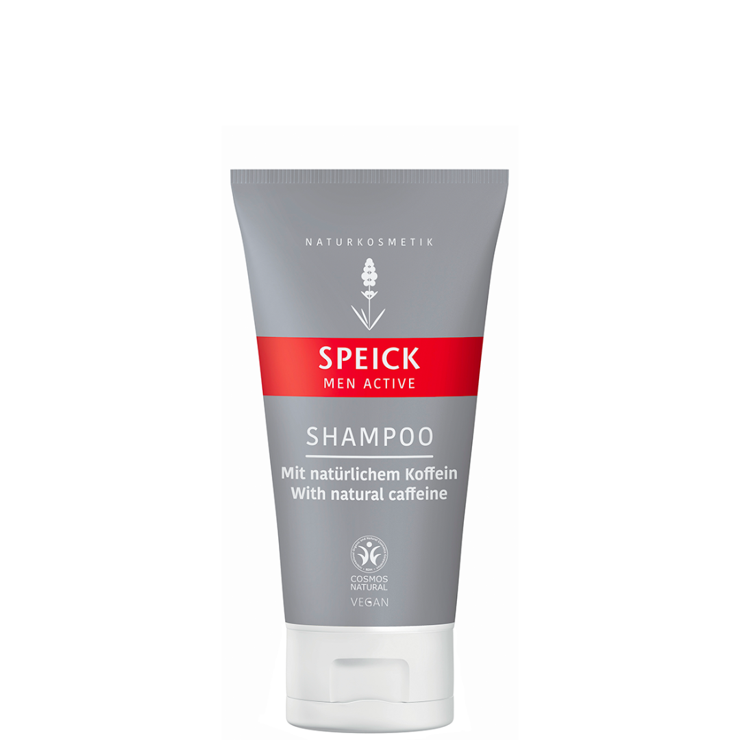 Gray tube of Speick Men Active shampoo.