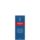 Speick Men’s Eau de Toilette fragrance in blue and red packaging.
