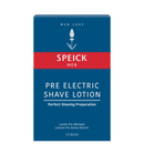 Speick pre-electric shave lotion box.