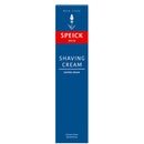 Blue and red Speick Men shaving cream box.
