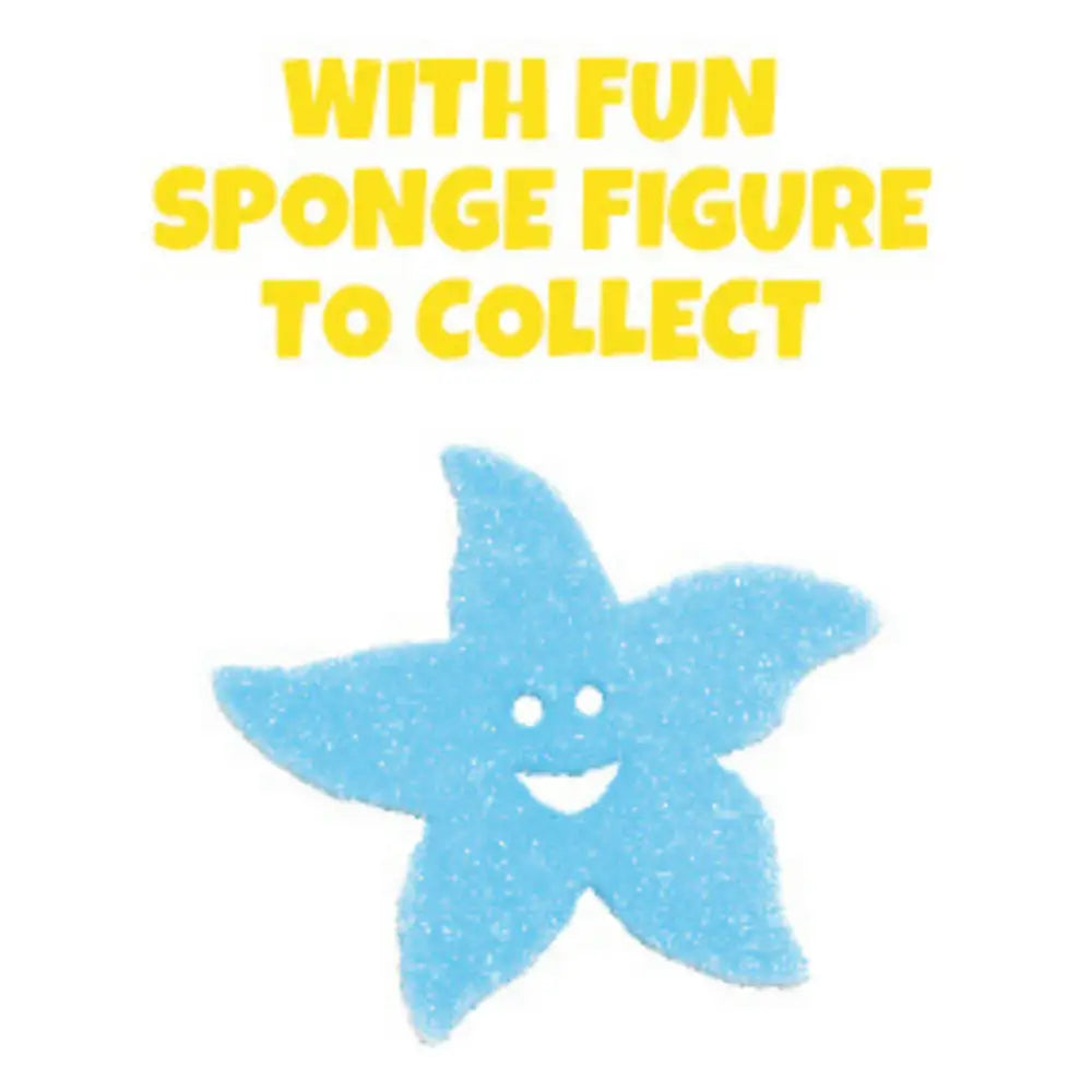 Light blue starfish with a simple smiling face.