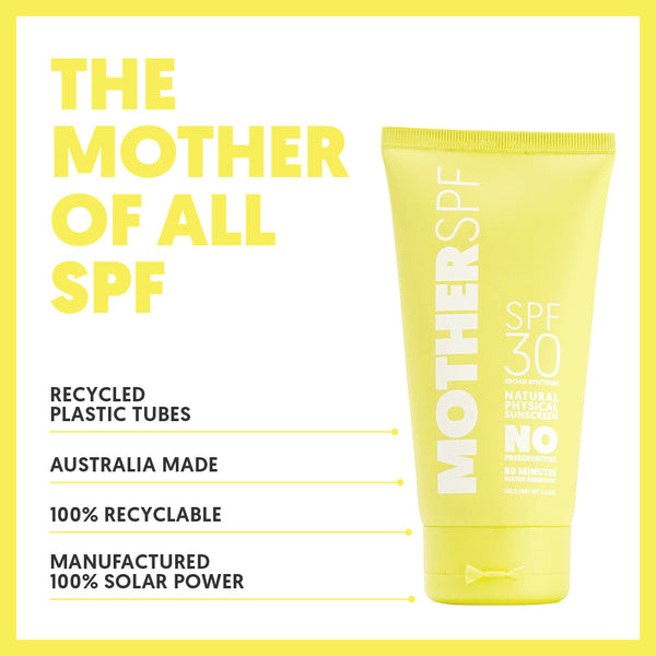 natural physical mineral face sunscreen mother spf australia